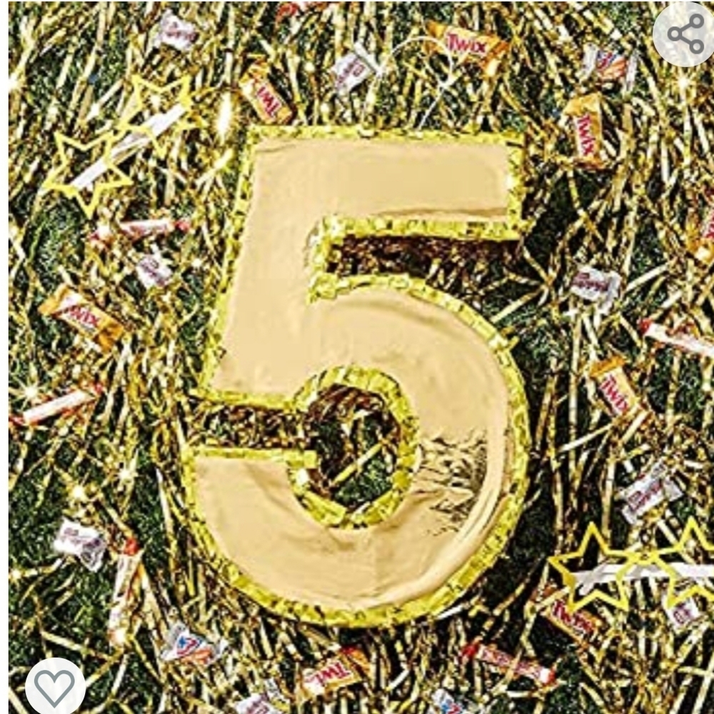 Juvale No 5 Gold Piñata